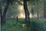 George Inness Famous Paintings - The Trout Brook